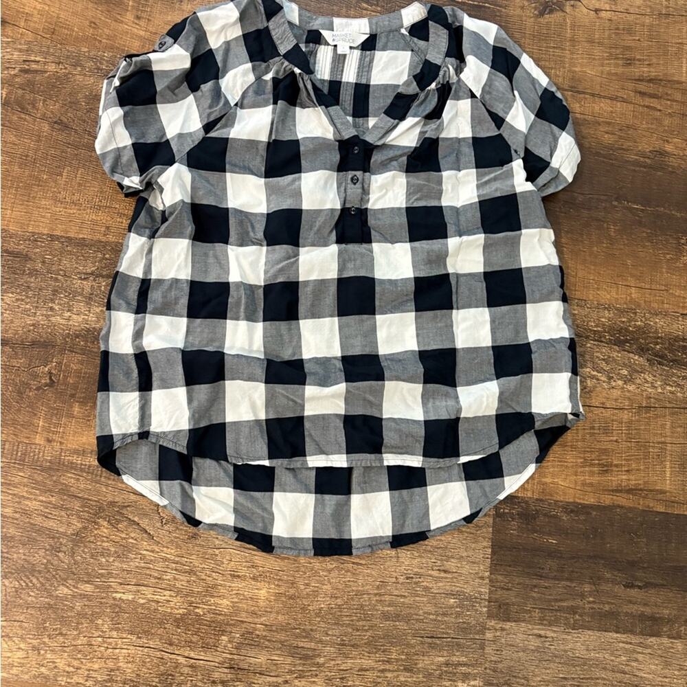 Checkered Shirt - Black and White